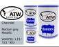 Preview: Chevrolet, Medium gray Metallic, WA9739 / L13 / 15U / 90U: 500ml Lackdose + 500ml Klarlack + 250ml Härter - Set, von ATW Autoteile West.